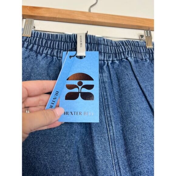 NWT Hunter Bell Courtland Pull-On Cotton Elastic Waist Denim Short Blue Size: S - Picture 4 of 8